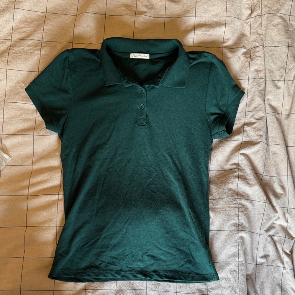 Heart Hips Dark Green Polo Shirt
